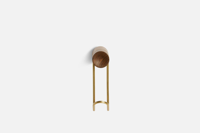 Around wall hanger (Small) - Walnut/Satin brass