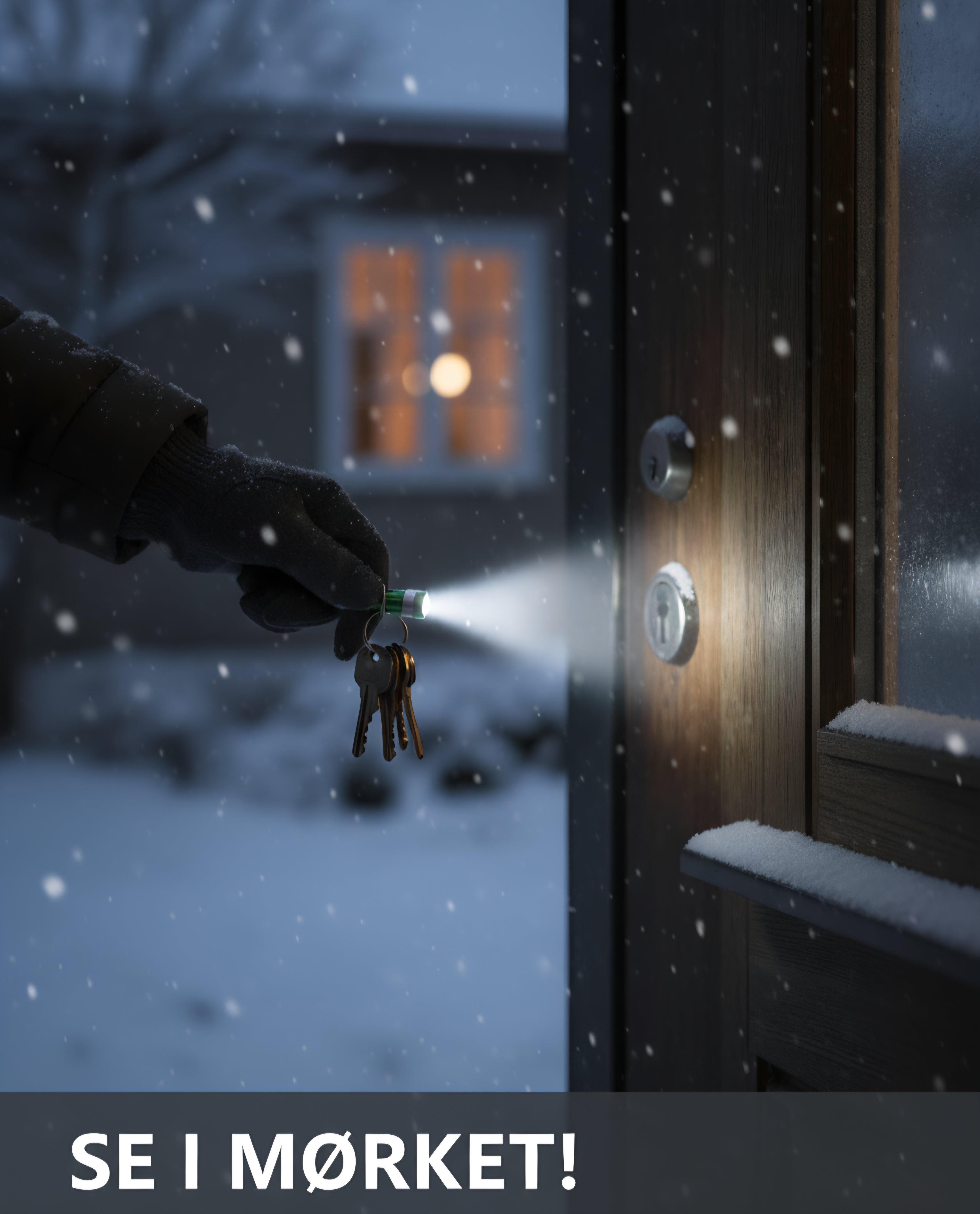 Mini Led lommelylkt med nøkkelringholder, assorterte farger - Sjekk Prisen