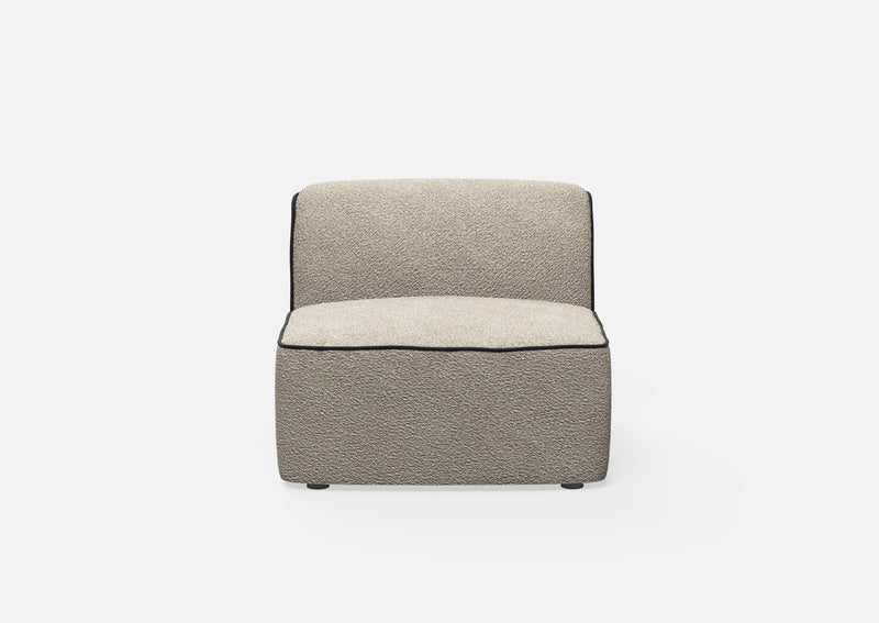 Flora middle module (90 cm) - Natural bouclé