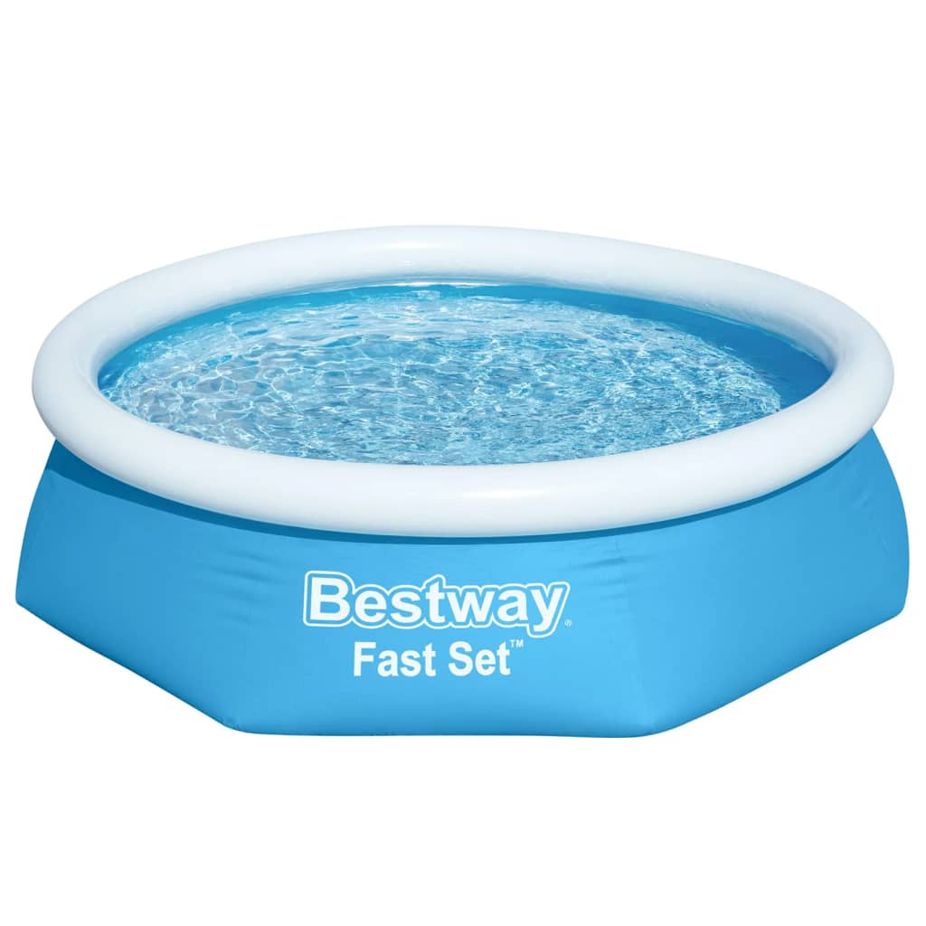 Bestway Oppblåsbart svømmebasseng Fast Set rundt 244x66 cm 57265