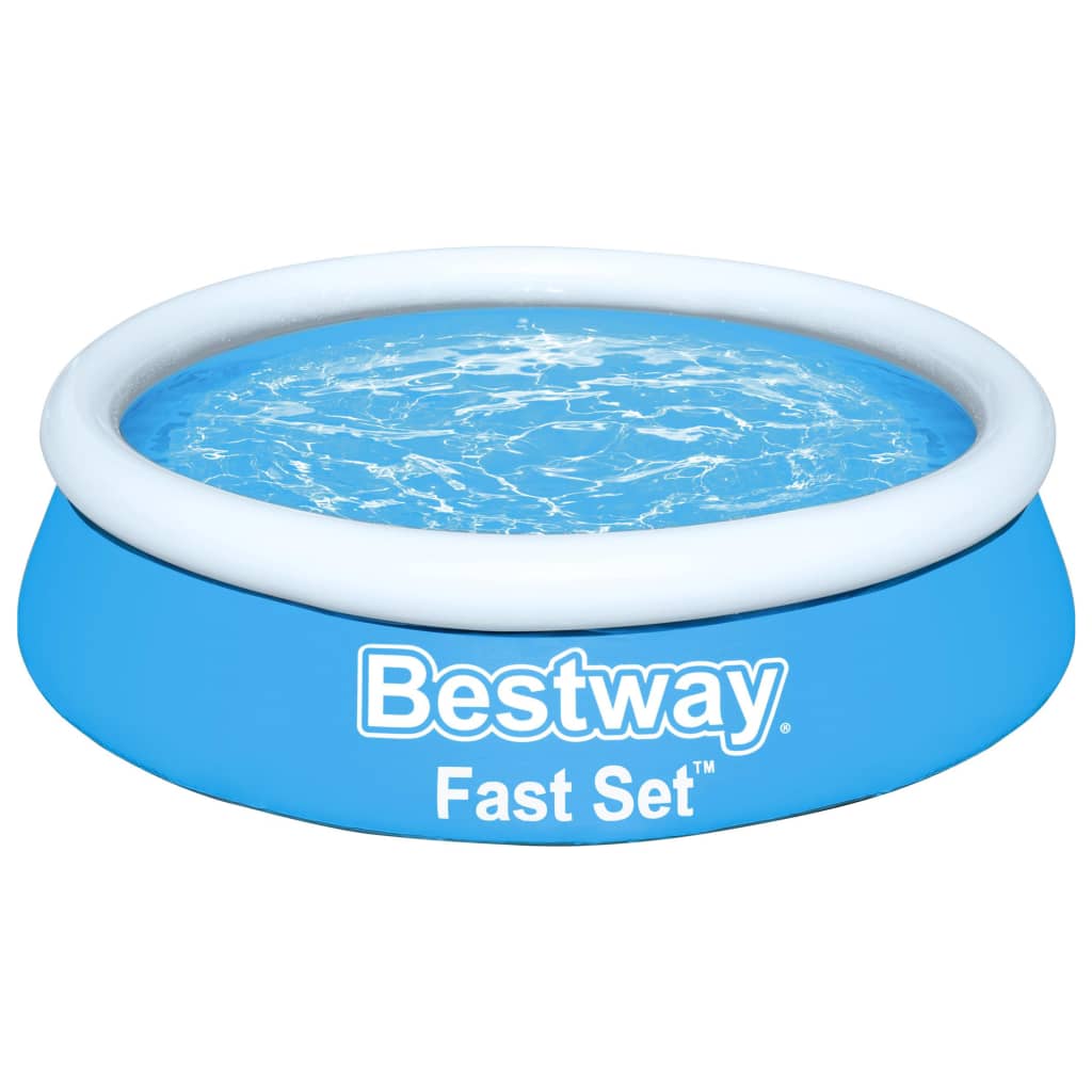 Bestway Oppblåsbart basseng Fast Set rundt 183x51 cm blå