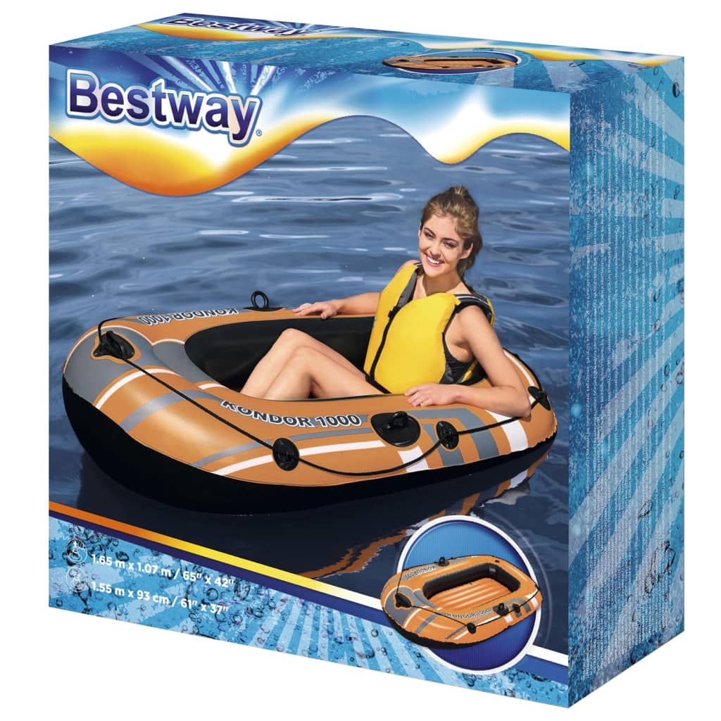 Bestway Oppblåsbar båt Kondor 1000 155x93 cm