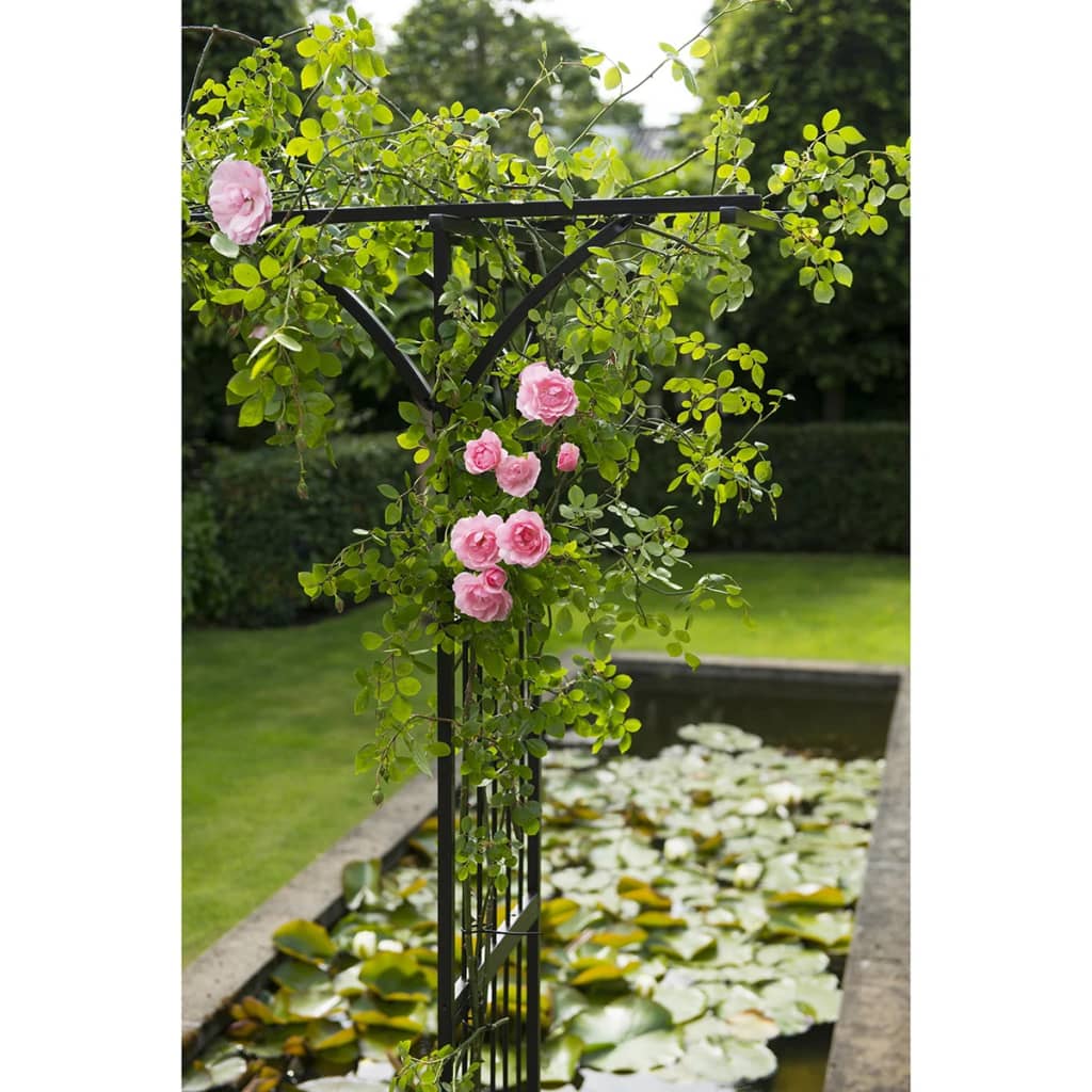 Nature Hagebue metall 114x66x232 cm svart