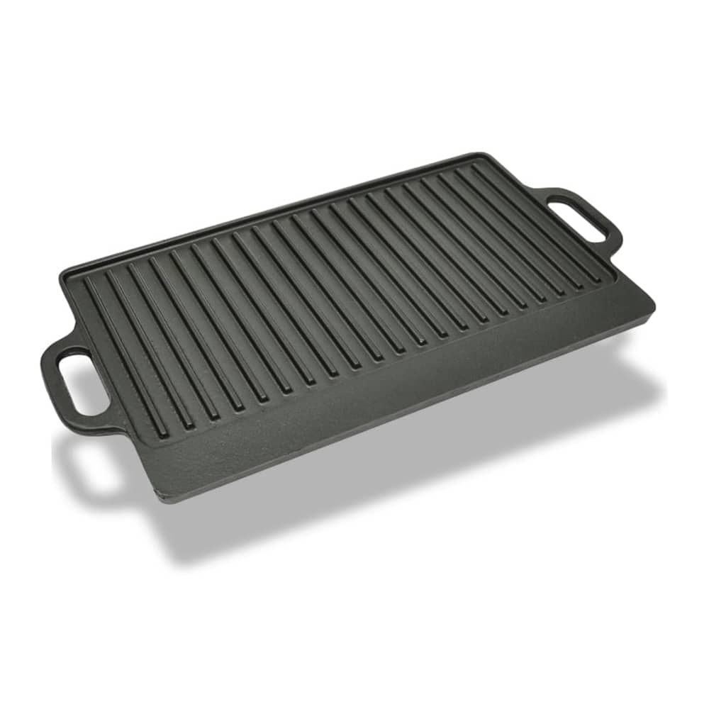 Grillplate i støpejern vendbar 50x23 cm