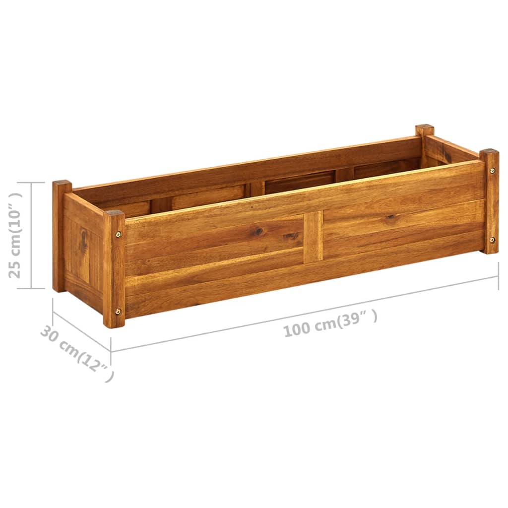 Høybed akasietre 100x30x25 cm