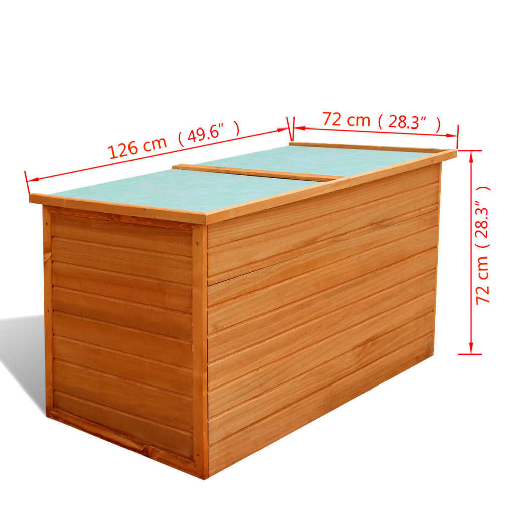 Putekasse 126x72x72 cm tre