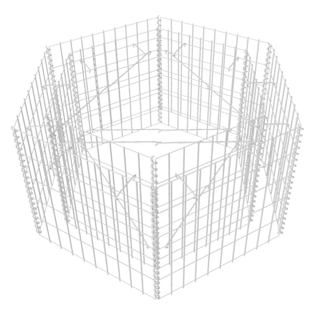 Gabion høybed sekskantet 100x90x50 cm