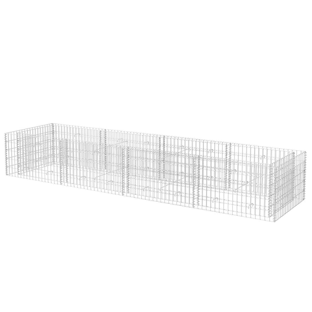 Gabion høybed stål 360x90x50 cm