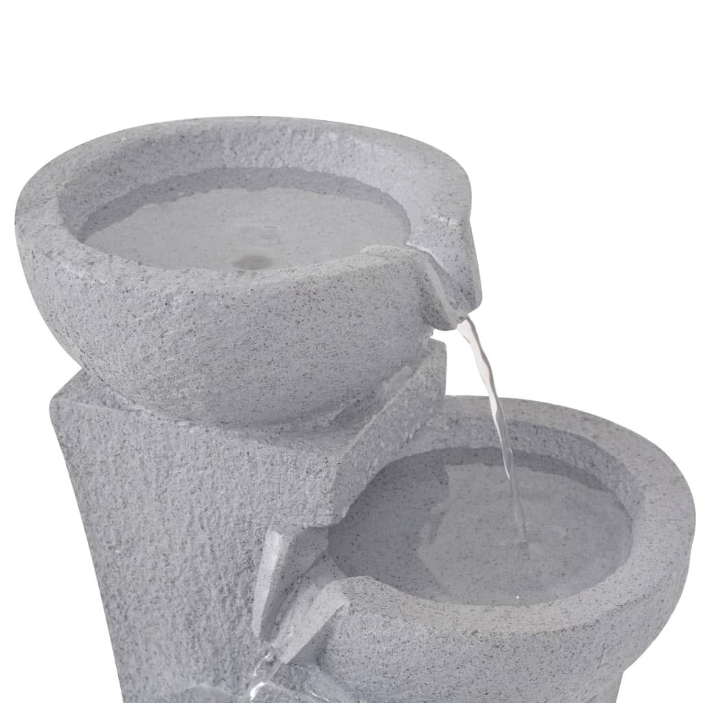 Innendørs fontene med LED-lys polyresin