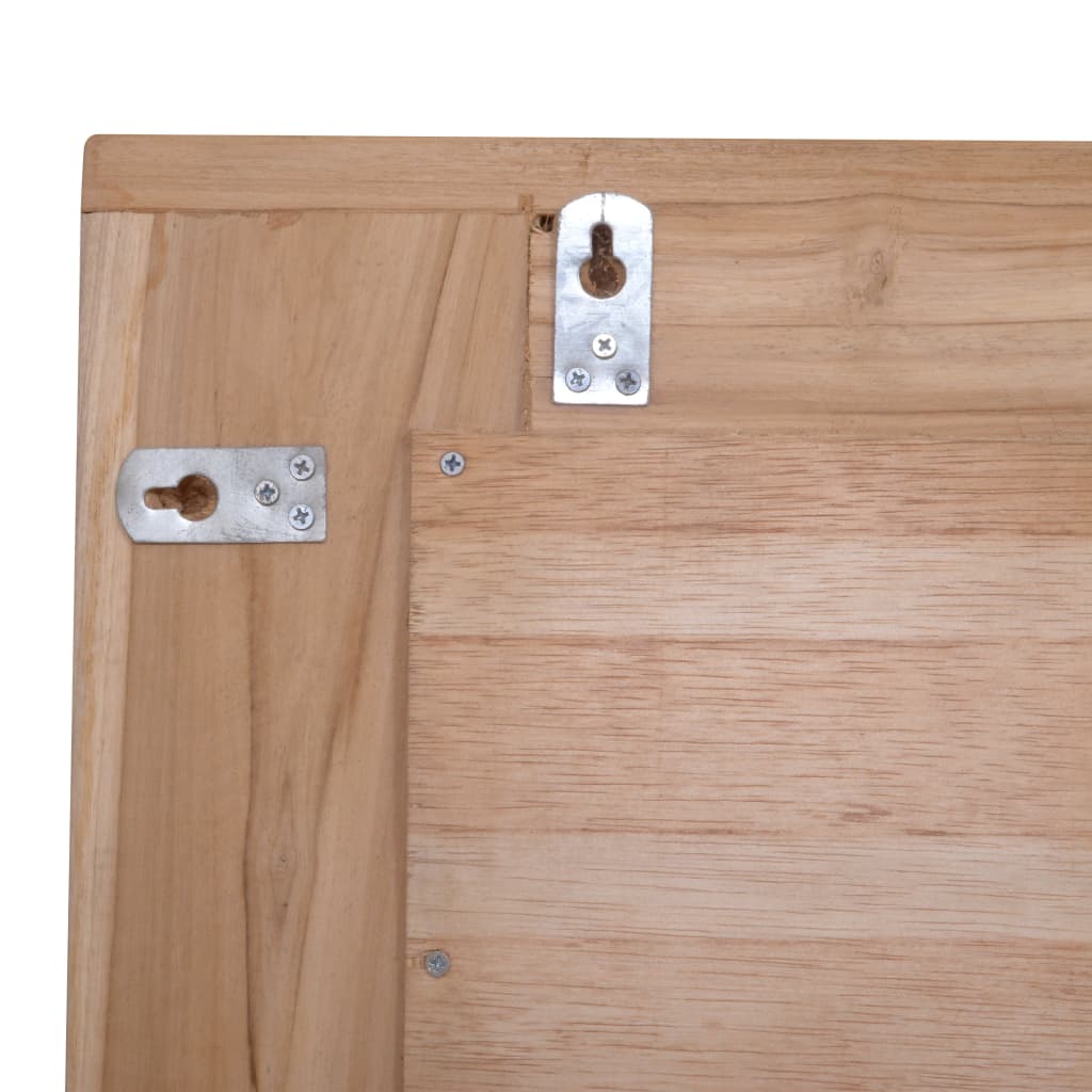 Dekorativt speil teak 120x60 cm rektangulært