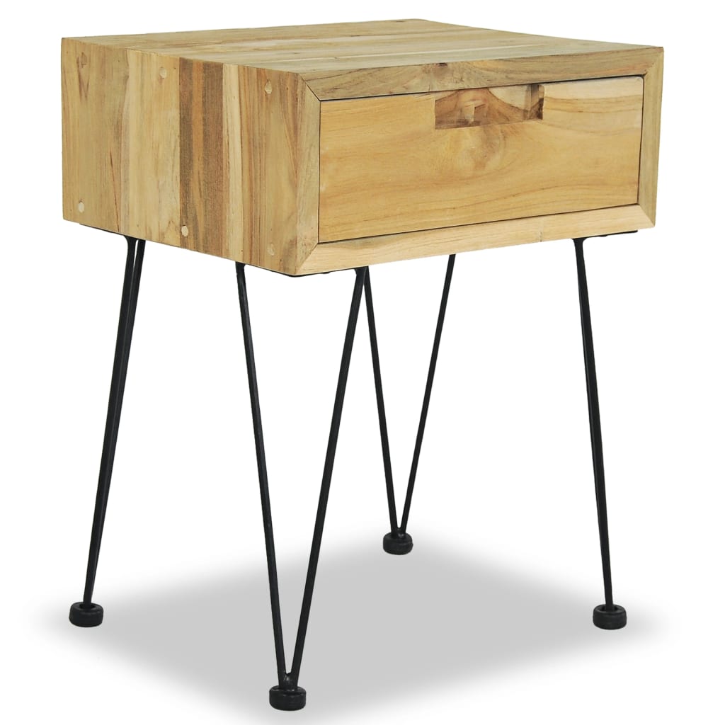 Nattbord 40x30x50 cm massiv teak