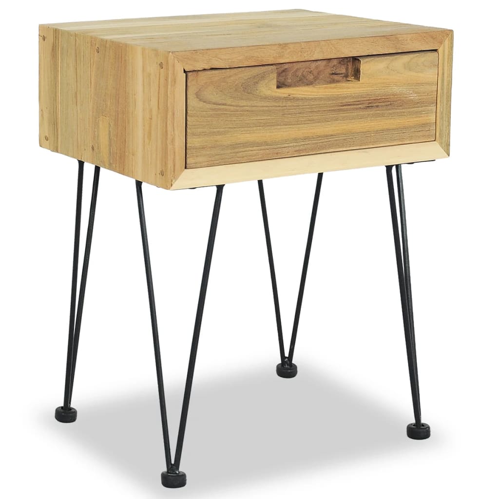 Nattbord 40x30x50 cm massiv teak