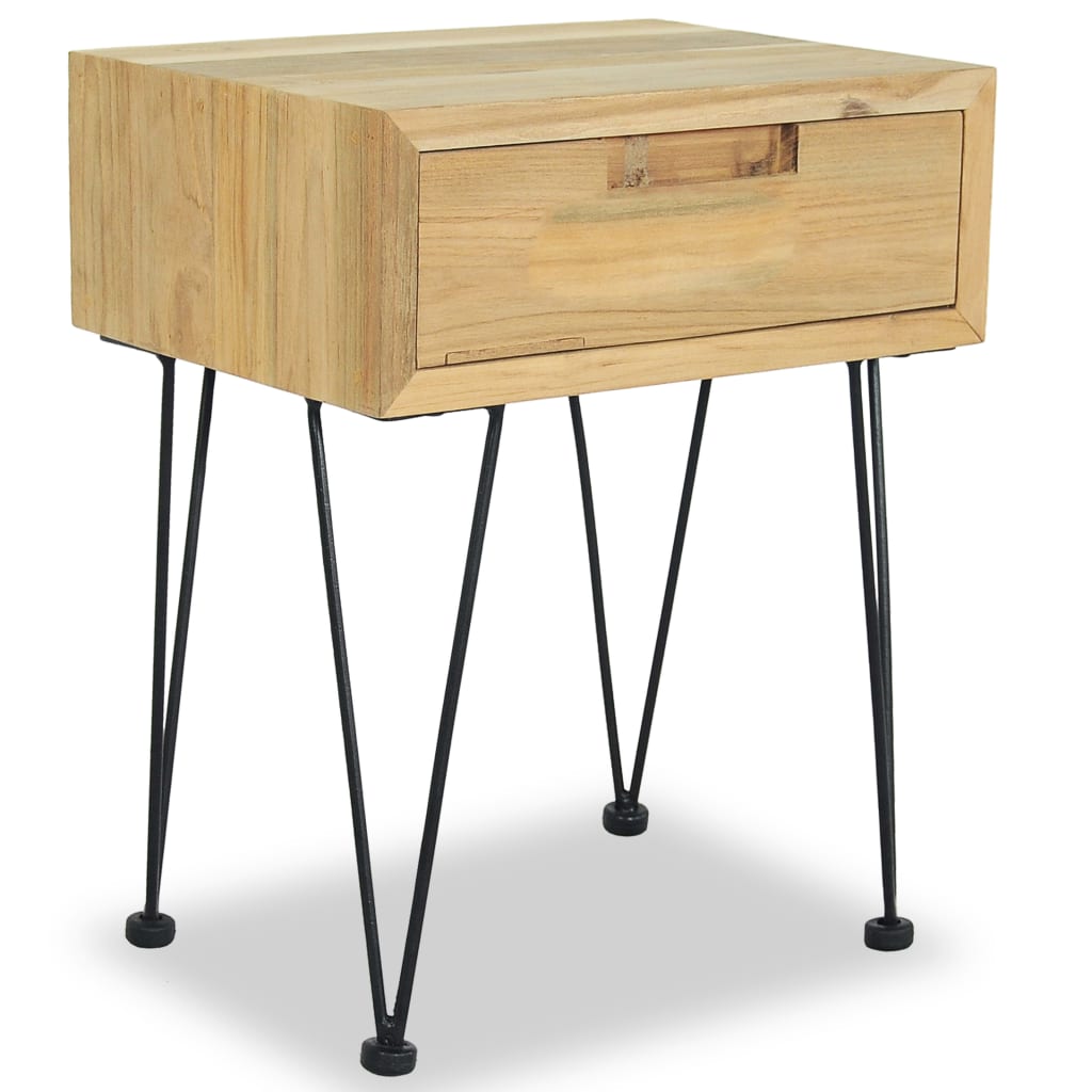 Nattbord 40x30x50 cm massiv teak