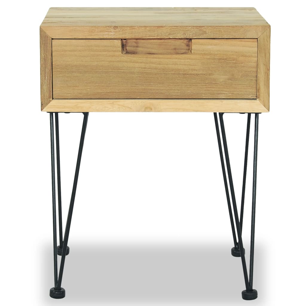 Nattbord 40x30x50 cm massiv teak