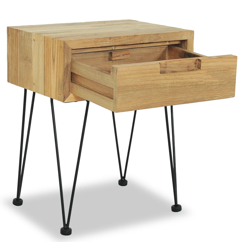 Nattbord 40x30x50 cm massiv teak