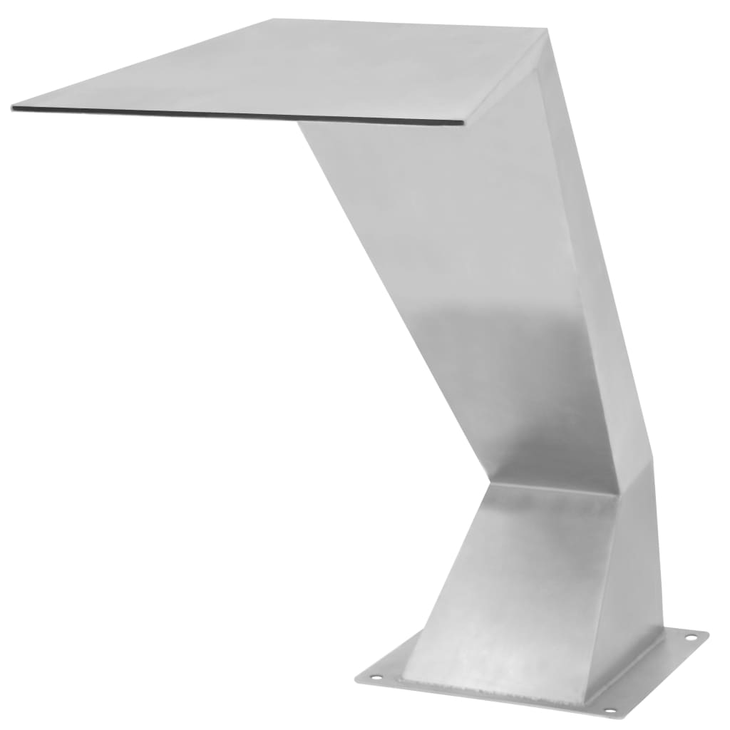 Bassengfontene rustfritt stål 64x30x52 cm sølv