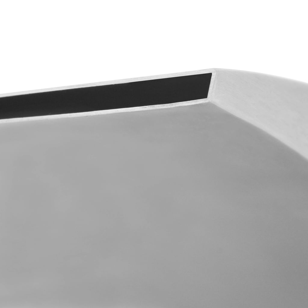 Bassengfontene rustfritt stål 64x30x52 cm sølv