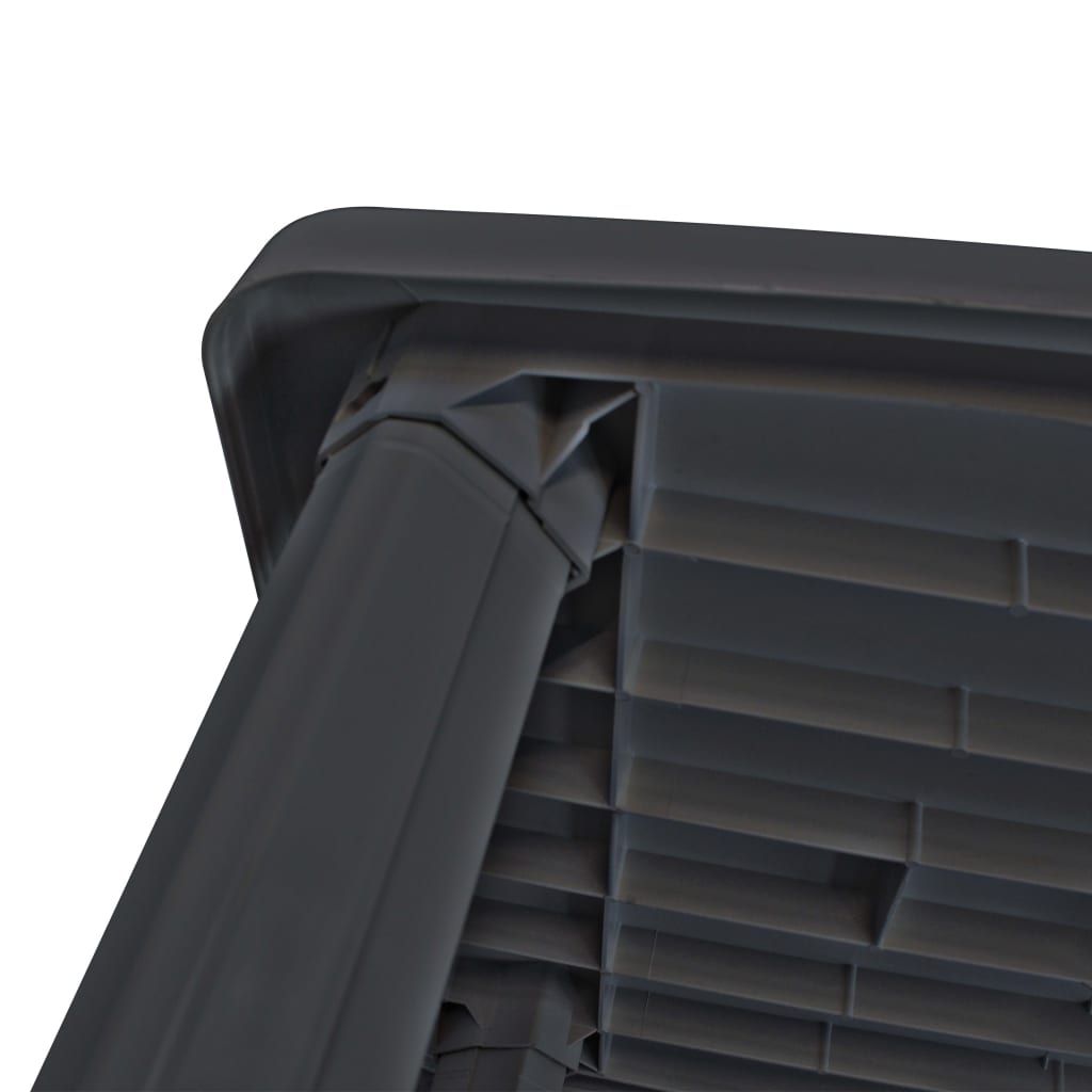 Hagebord antrasitt 101x68x72 cm plast