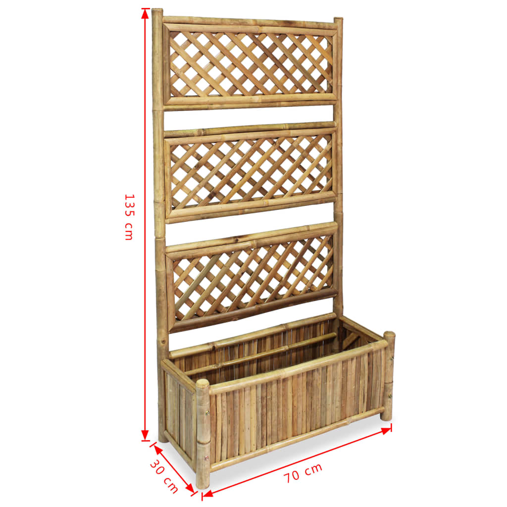 Høybed med espalier bambus 70 cm