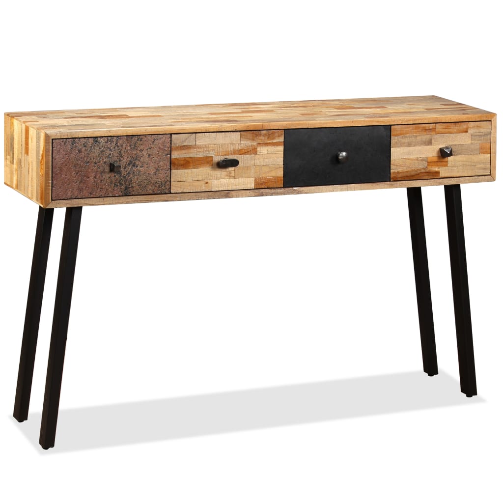 Konsollbord gjenvunnet heltre teak 120x30x76 cm