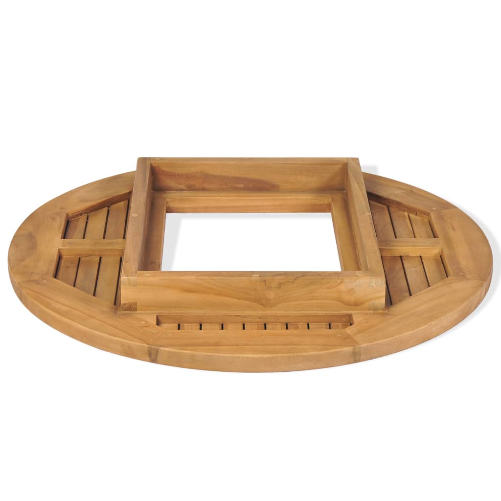 Bordplate ølkasse teak 70 cm