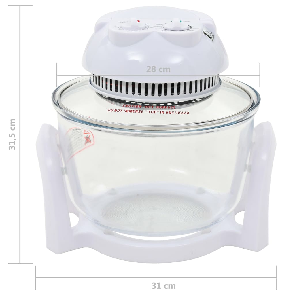 Halogen konveksjonsovn med forlengelsesring 800 W 10 L