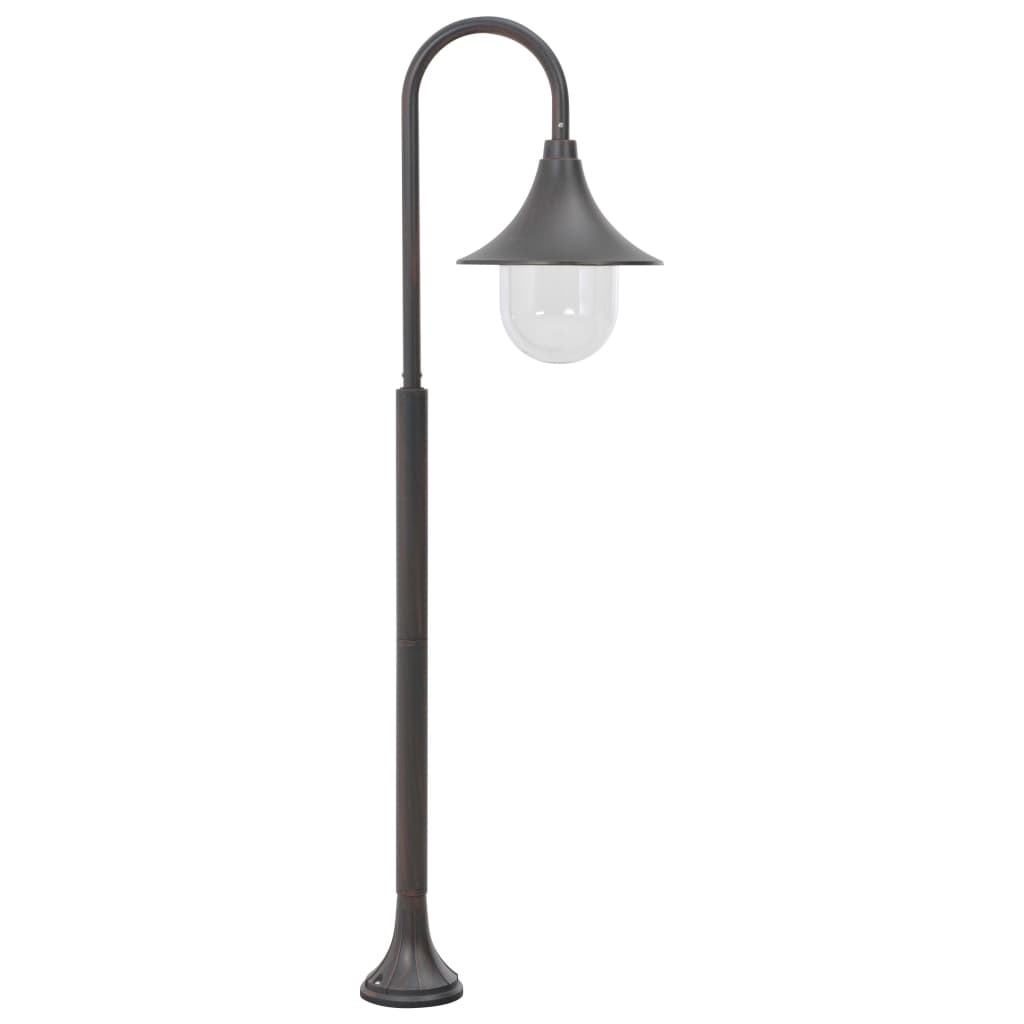 Hagelyktestolpe E27 120 cm aluminium bronse