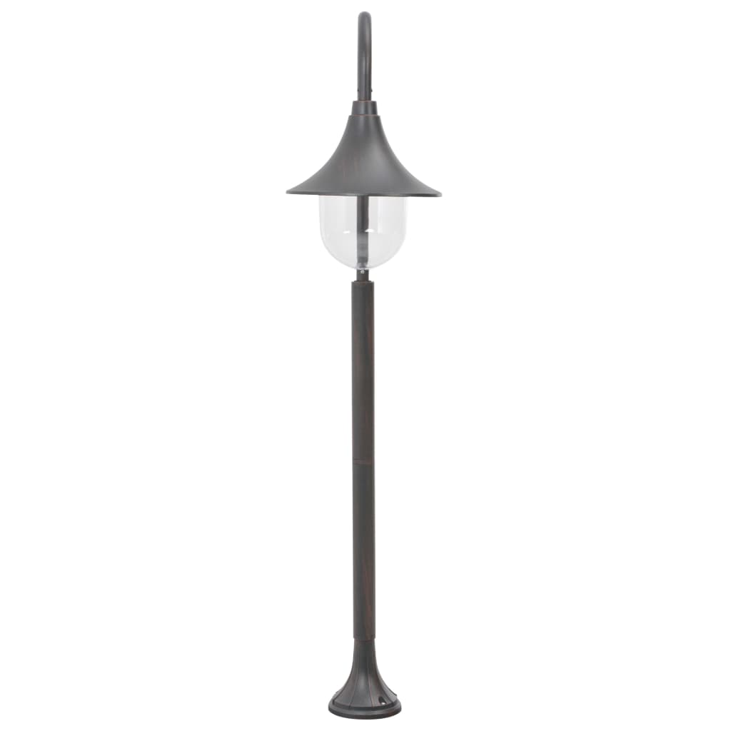 Hagelyktestolpe E27 120 cm aluminium bronse