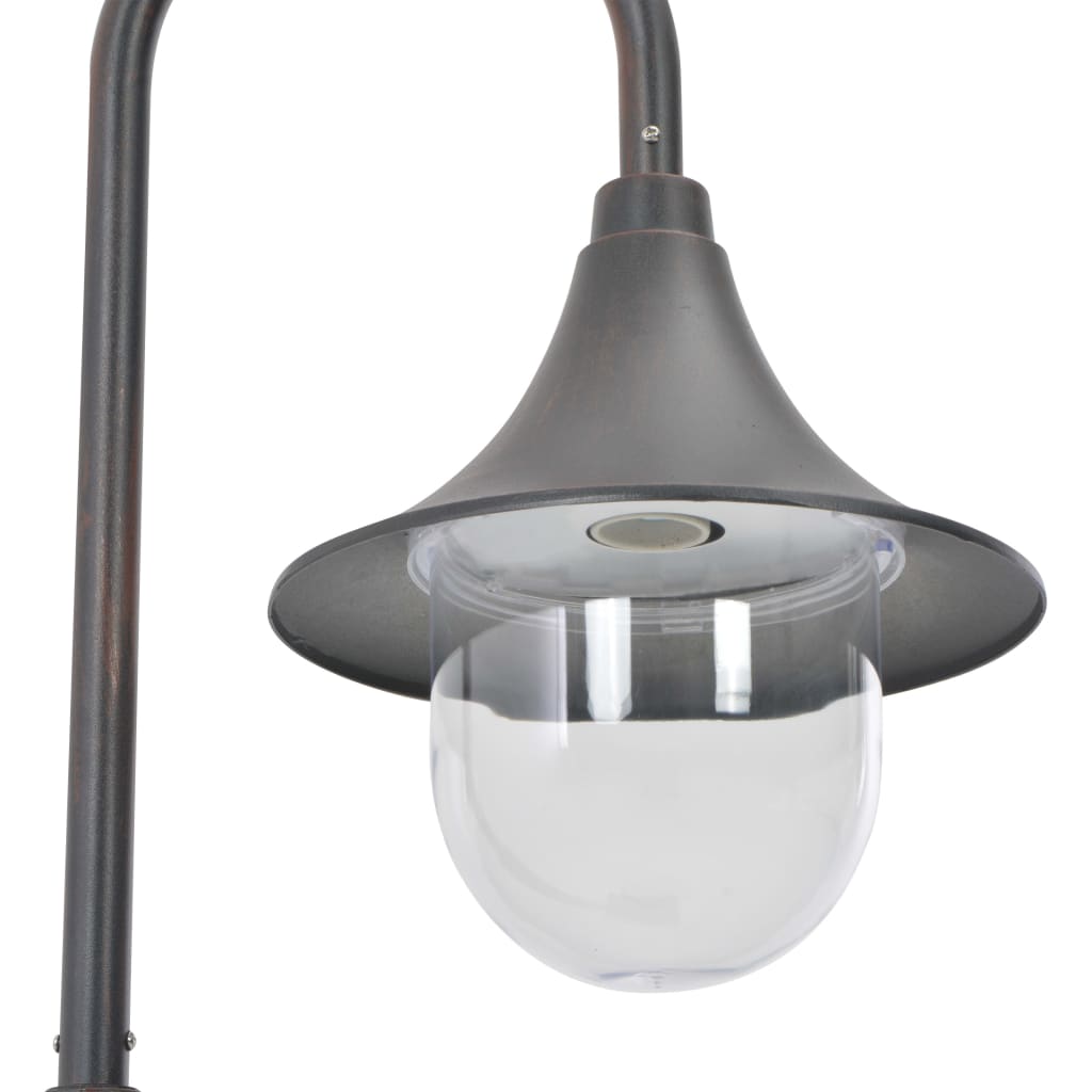 Hagelyktestolpe E27 120 cm aluminium bronse