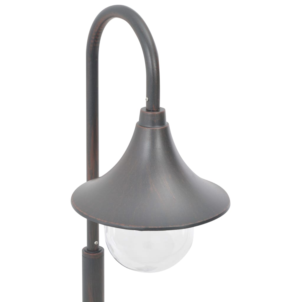 Hagelyktestolpe E27 120 cm aluminium bronse