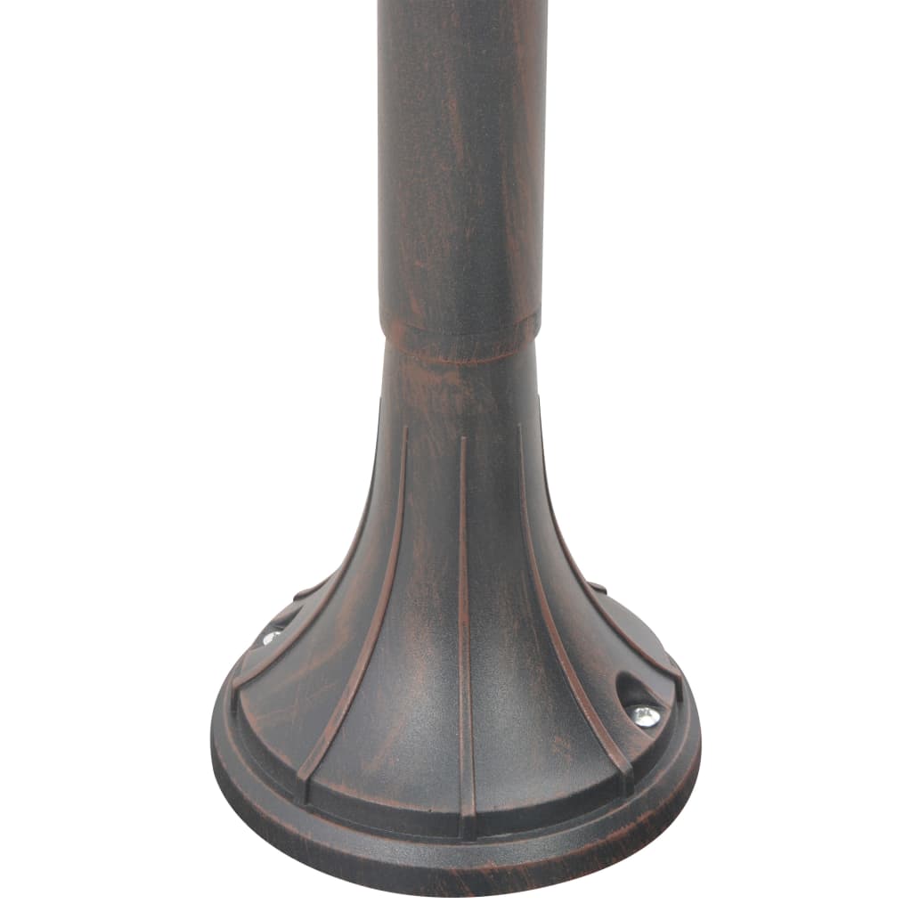 Hagelyktestolpe E27 120 cm aluminium bronse