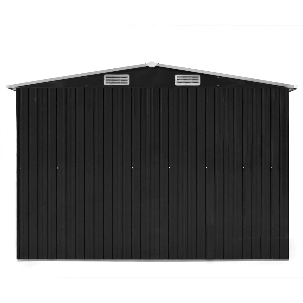 Hageskjul 257x580x181 cm metall antrasitt