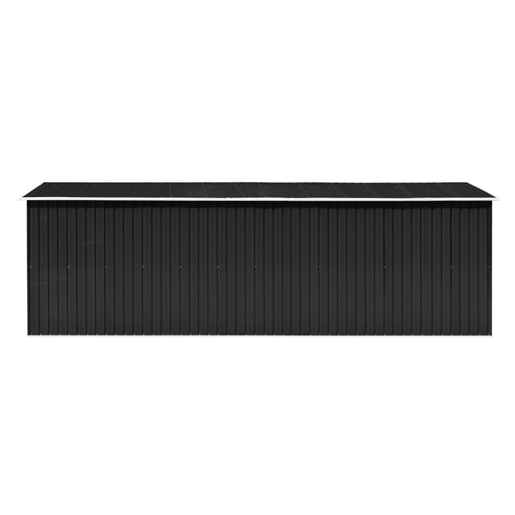 Hageskjul 257x580x181 cm metall antrasitt