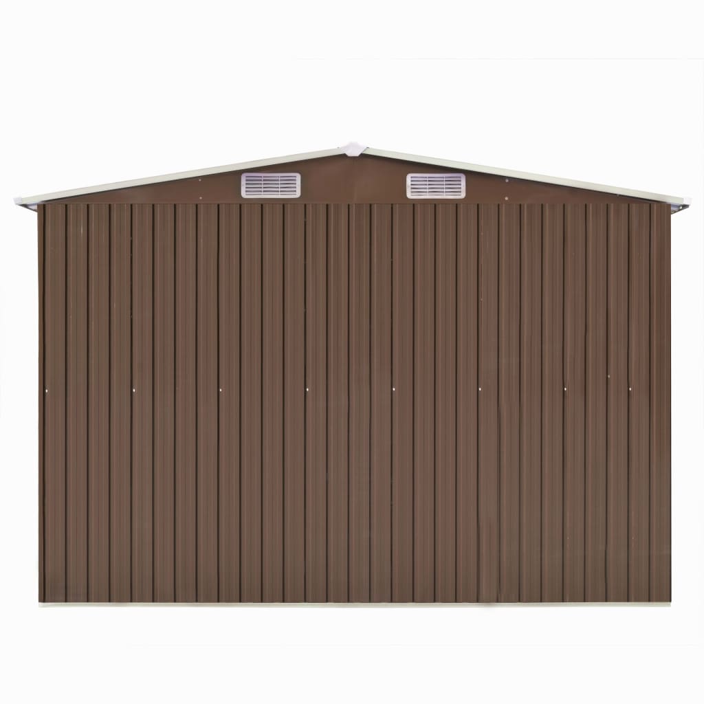 Hageskjul 257x580x181 cm metall brun