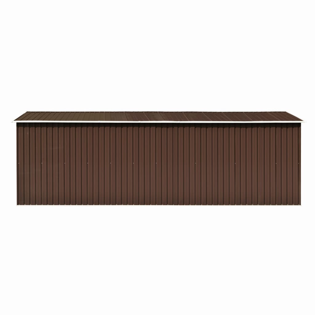 Hageskjul 257x580x181 cm metall brun