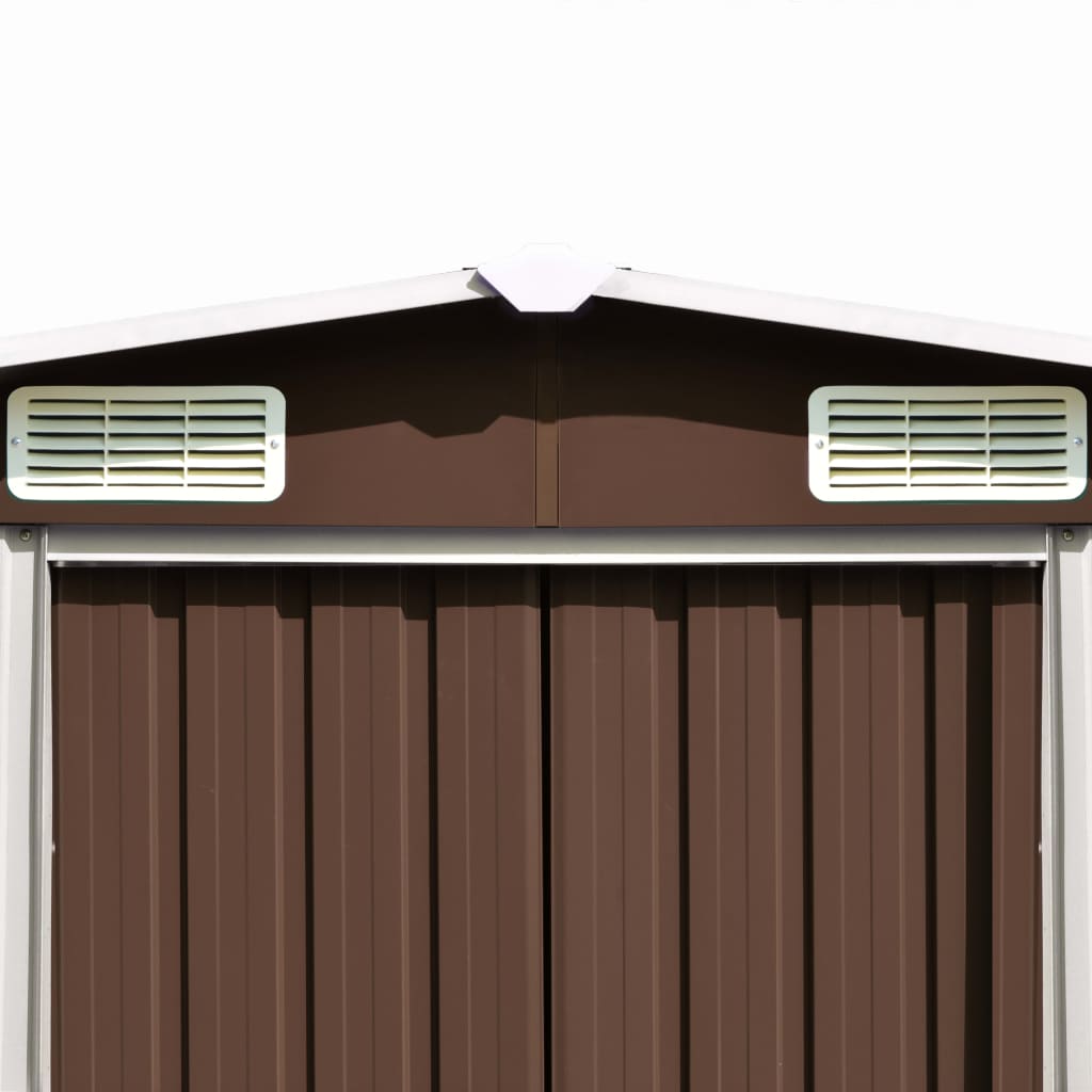 Hageskjul 257x580x181 cm metall brun