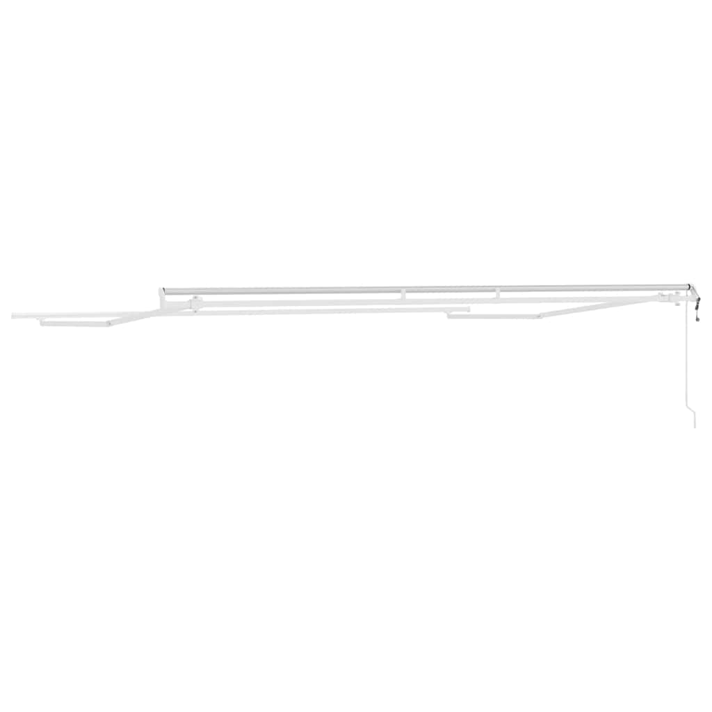 Markise Manual Hvit 4 × 3 m Metall