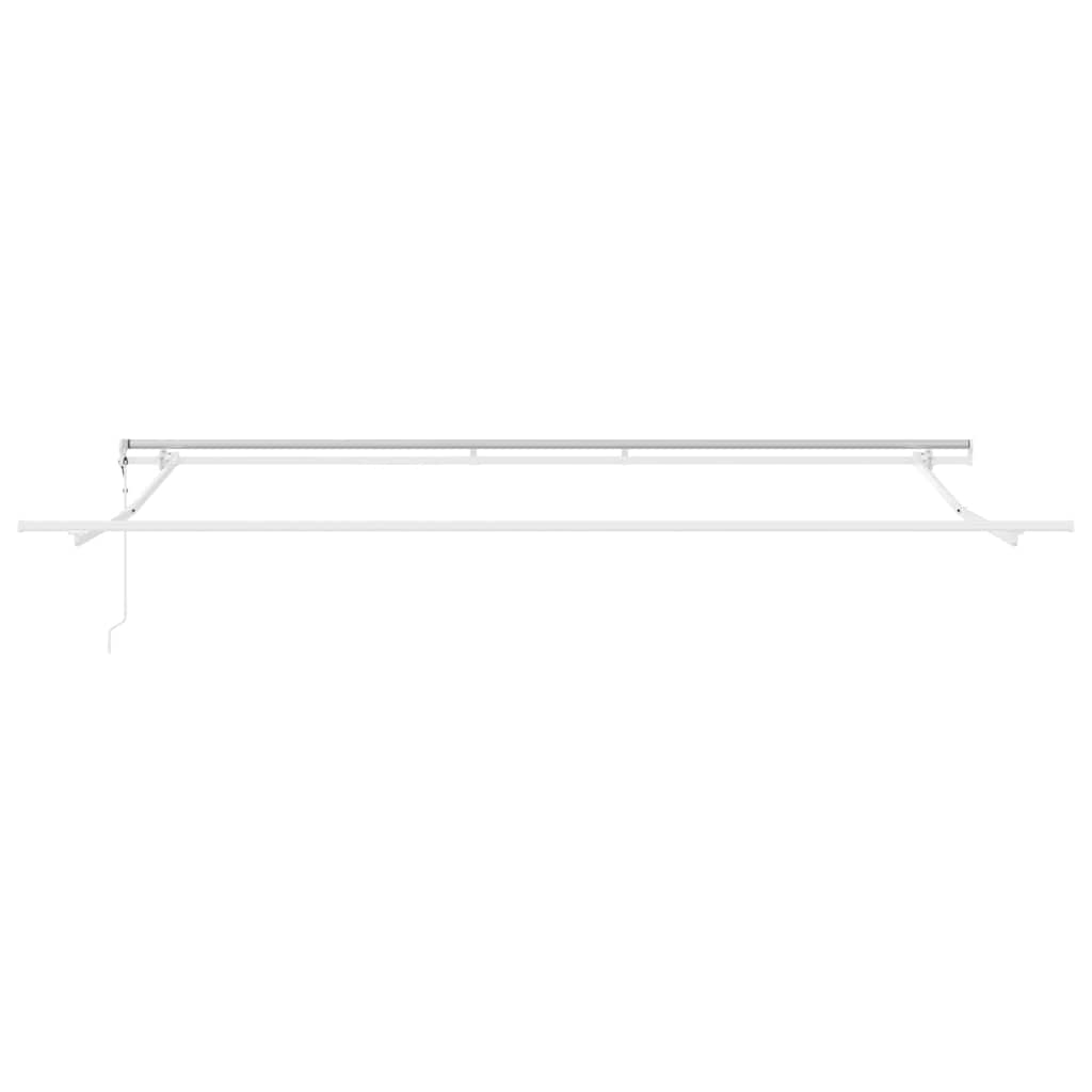 Markise Manual Hvit 4 × 3 m Metall