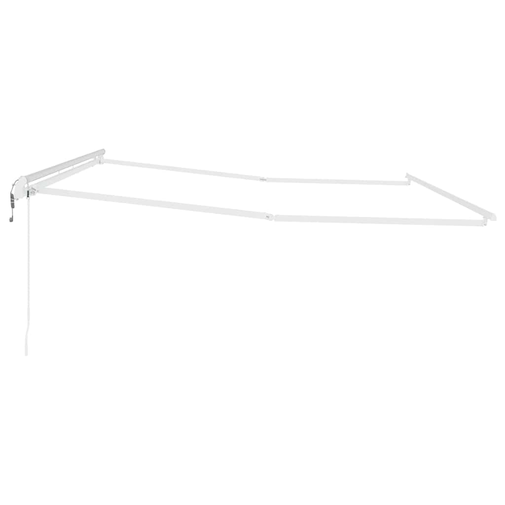 Markise Manual Hvit 4 × 3 m Metall