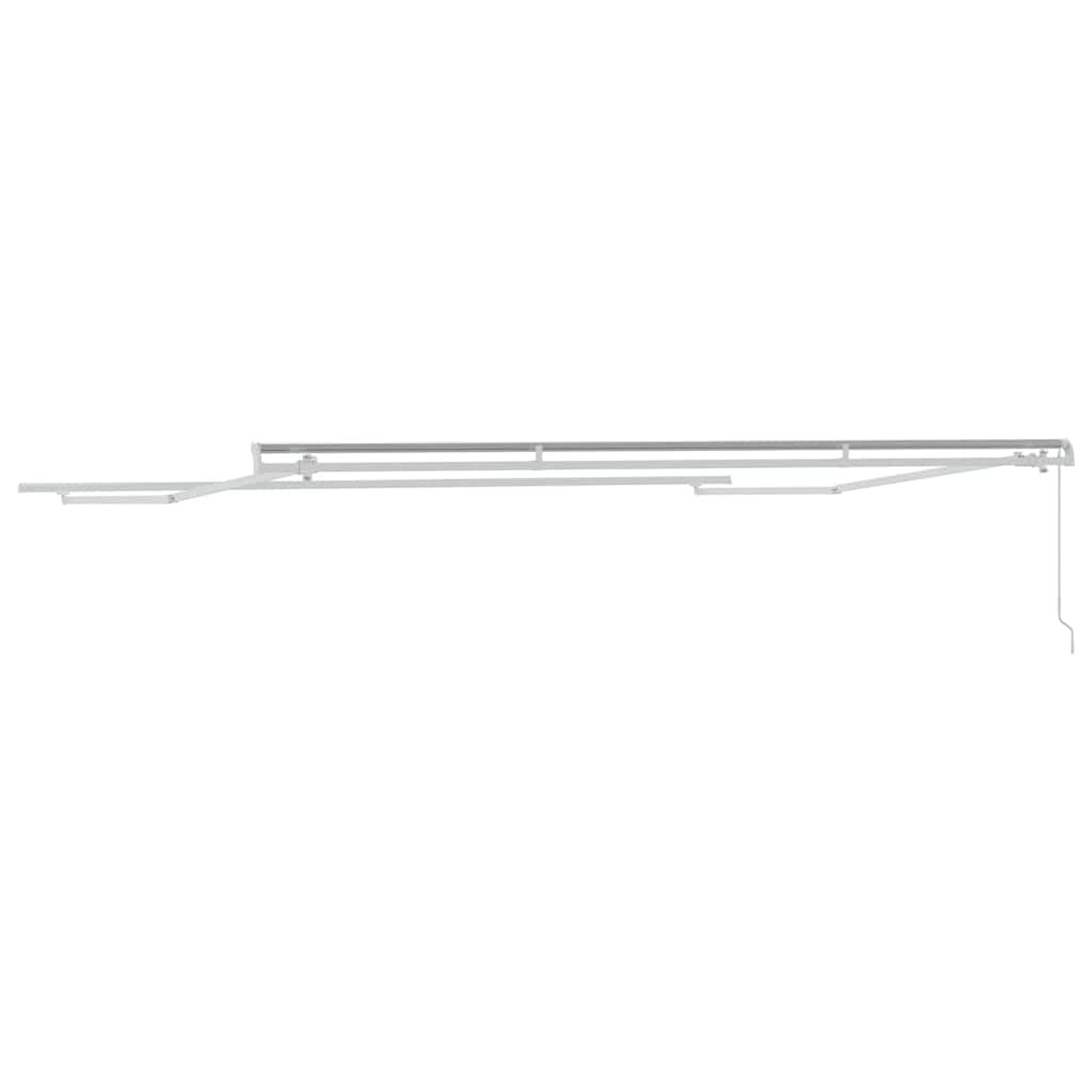 Markise Manual Hvit 4 × 3 m Metall