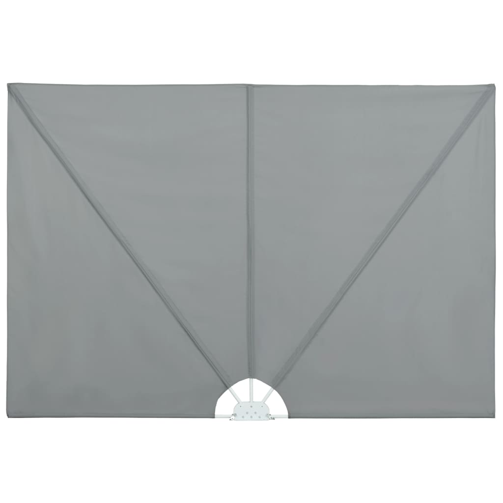 Sammenleggbar sidemarkise for terrasse grå 300x200 cm