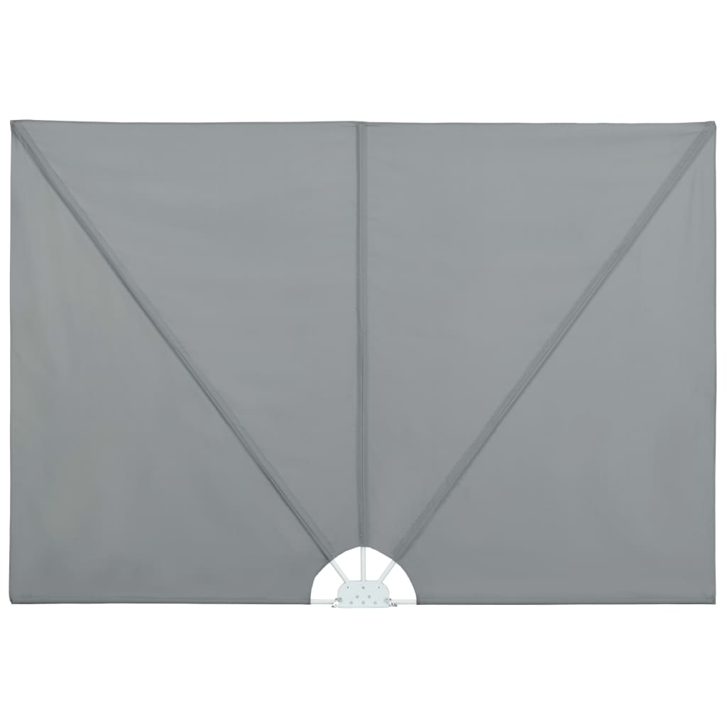 Sammenleggbar sidemarkise for terrasse grå 400x200 cm