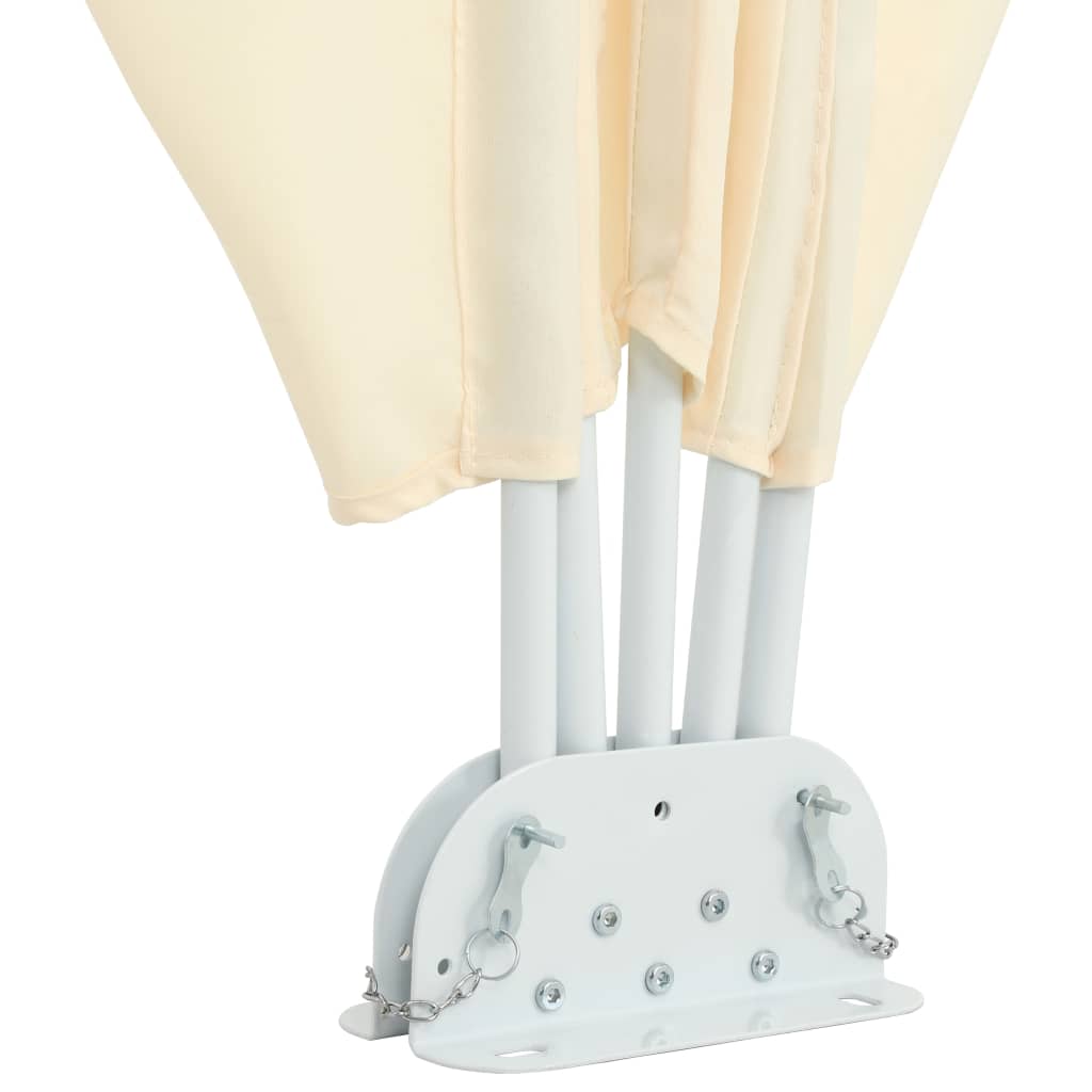 Sammenleggbar sidemarkise for terrasse krem 240x160 cm