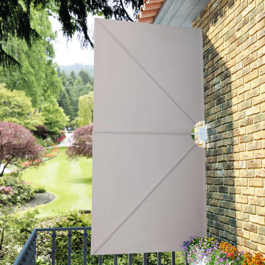 Sammenleggbar sidemarkise for terrasse krem 300x150 cm