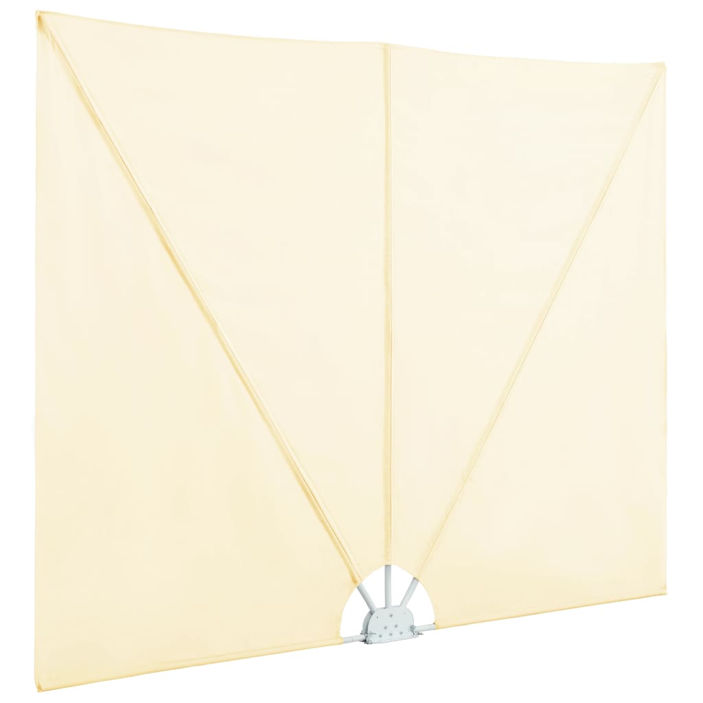 Sammenleggbar sidemarkise for terrasse krem 300x150 cm