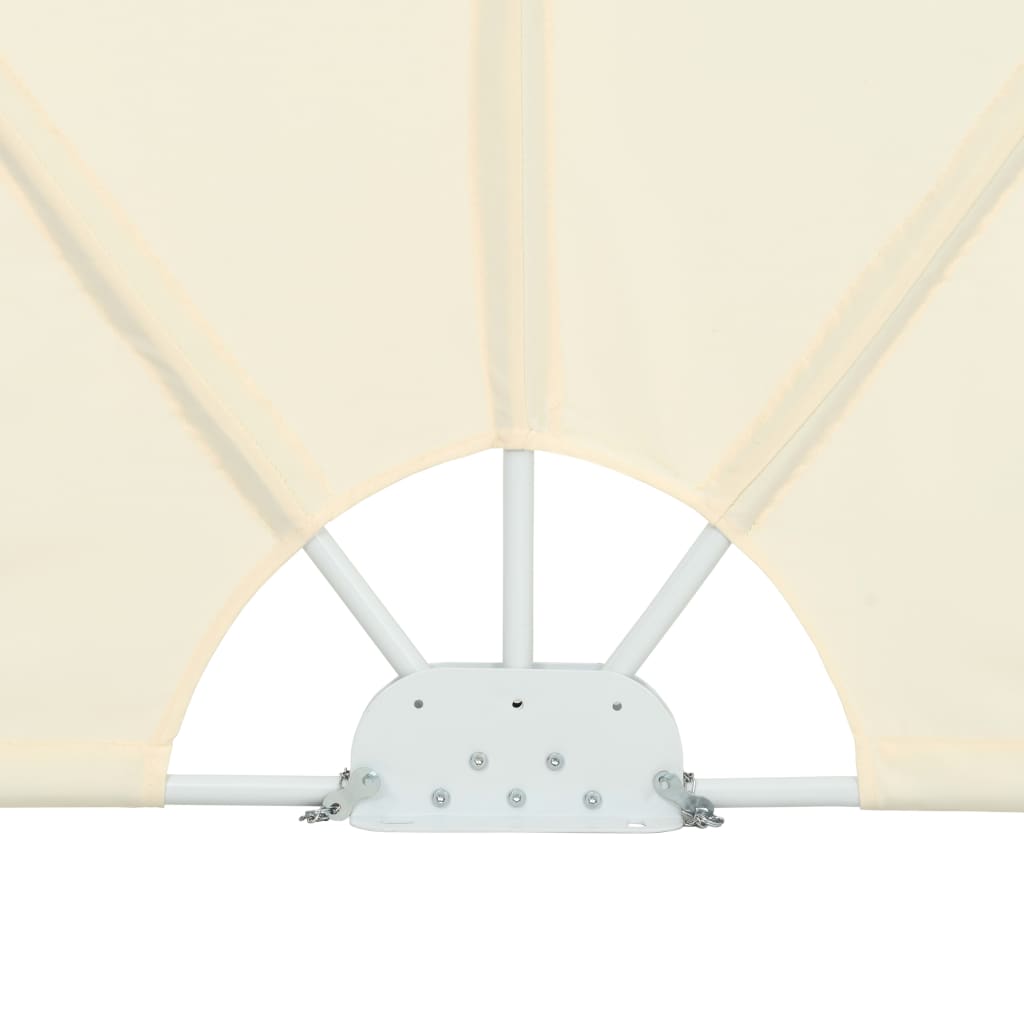 Sammenleggbar sidemarkise for terrasse krem 300x150 cm