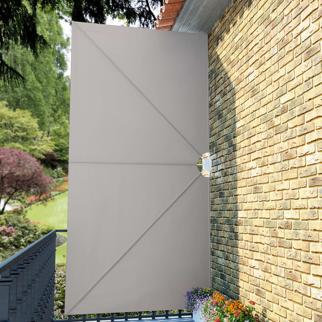 Sammenleggbar sidemarkise for terrasse krem 400x200 cm