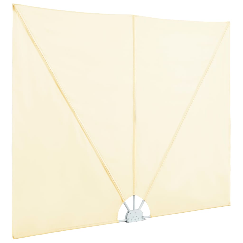 Sammenleggbar sidemarkise for terrasse krem 400x200 cm