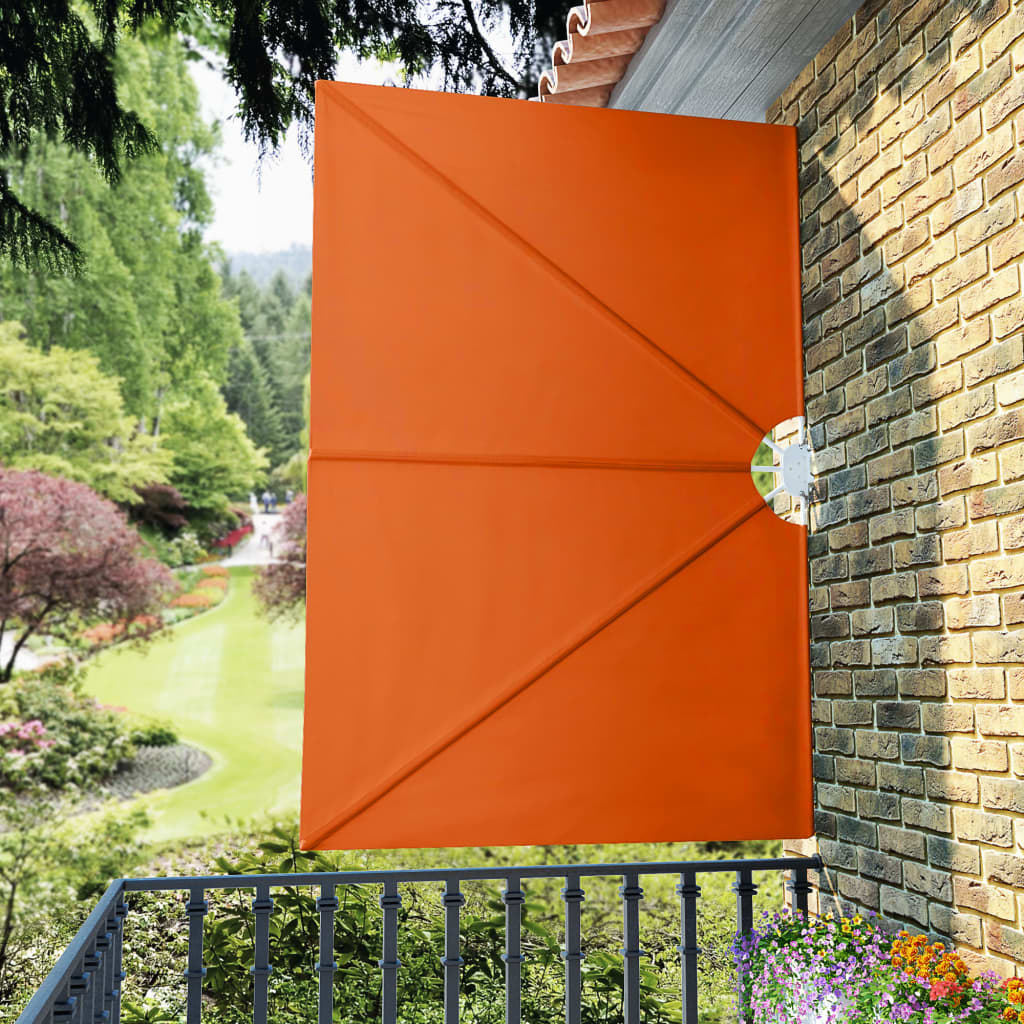 Sammenleggbar sidemarkise for terrasse terrakotta 240x160 cm