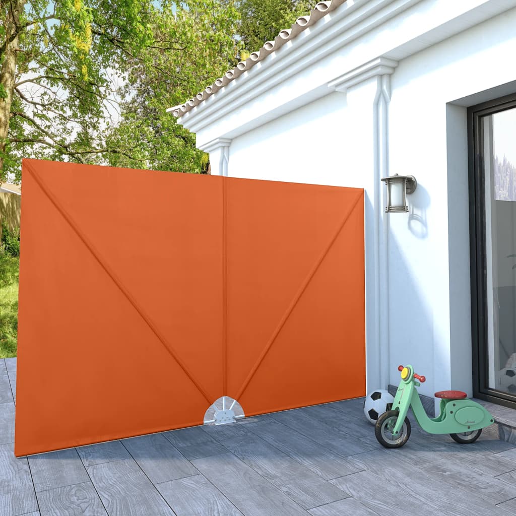 Sammenleggbar sidemarkise for terrasse terrakotta 300x200 cm